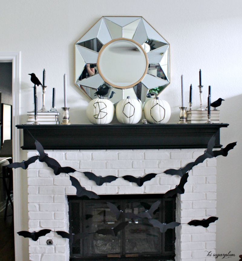 Be creative to decorate fireplace mantel