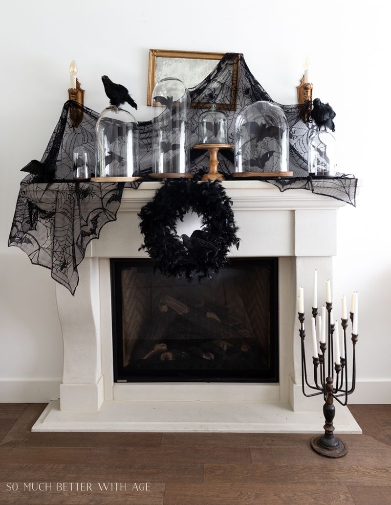 Be creative to decorate fireplace mantel