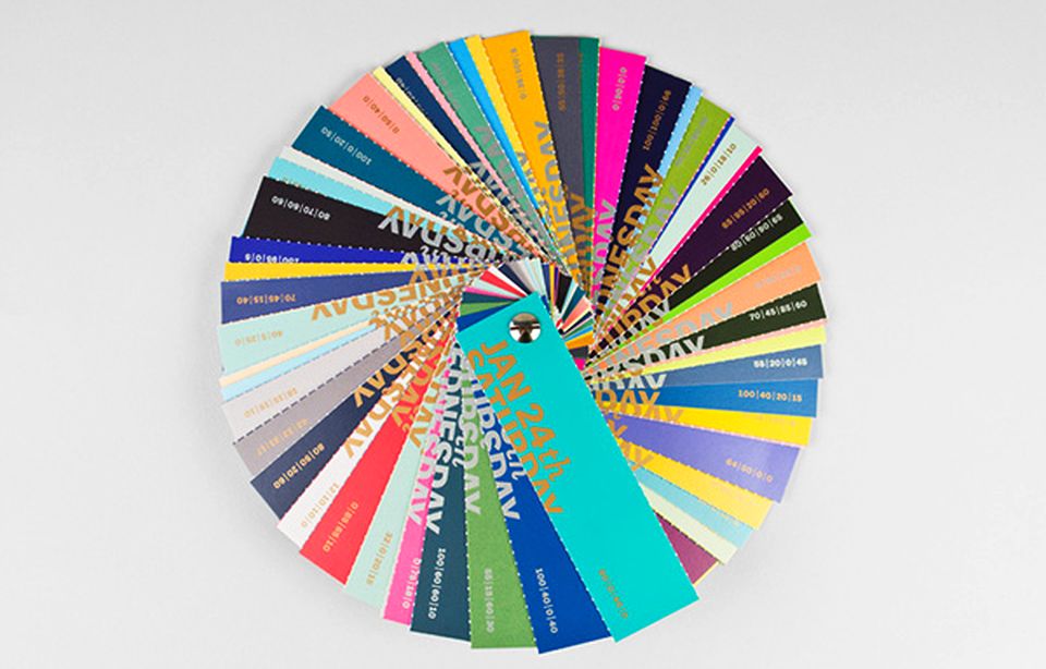 CMYK Color Swatch Calendar
