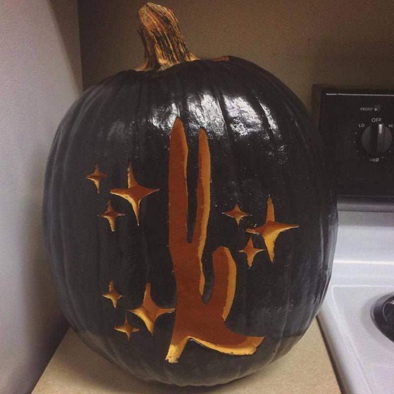 Colored Pumpkin carving