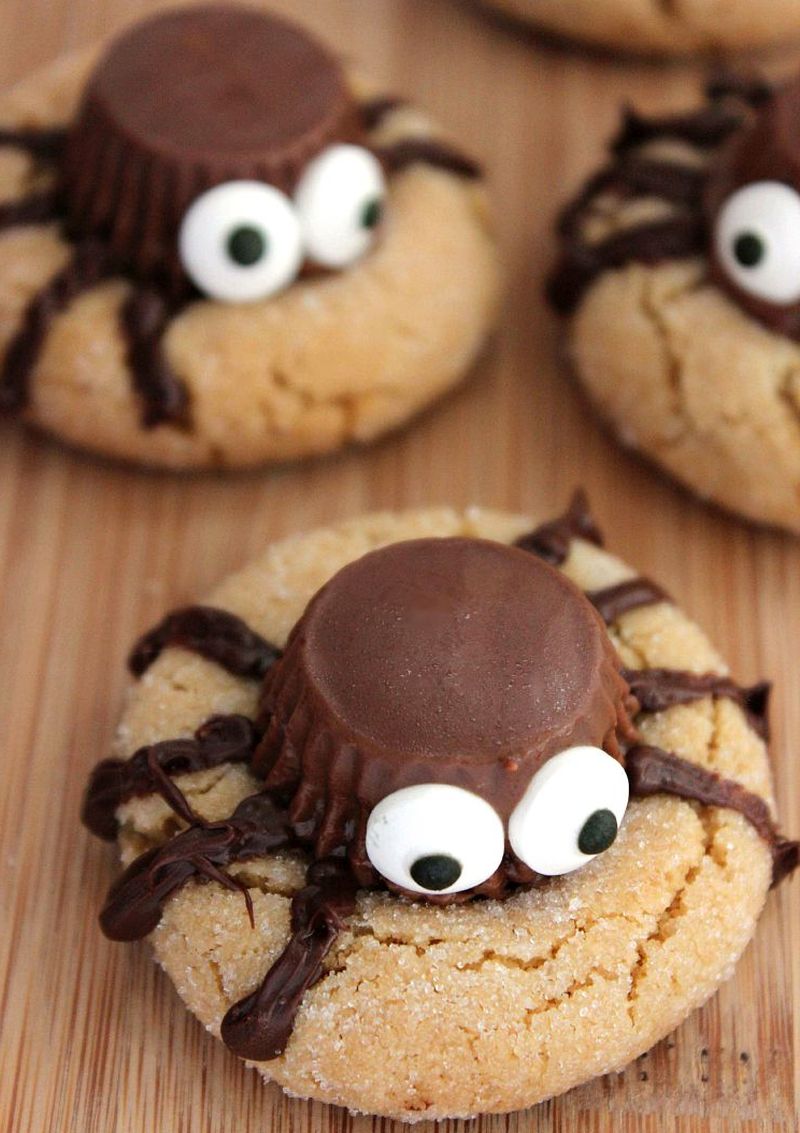 Peanut Butter Spider Cookies