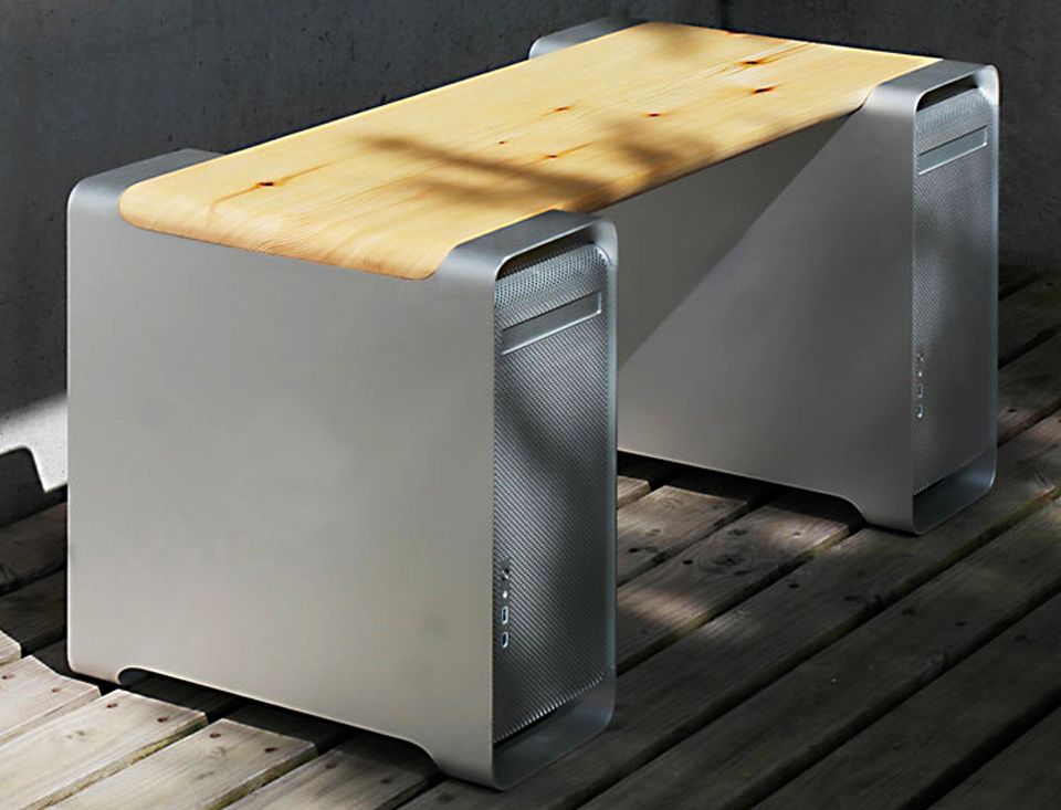 Klaus Geiger Converts Retired G5 Macs into Functional Office Furniture