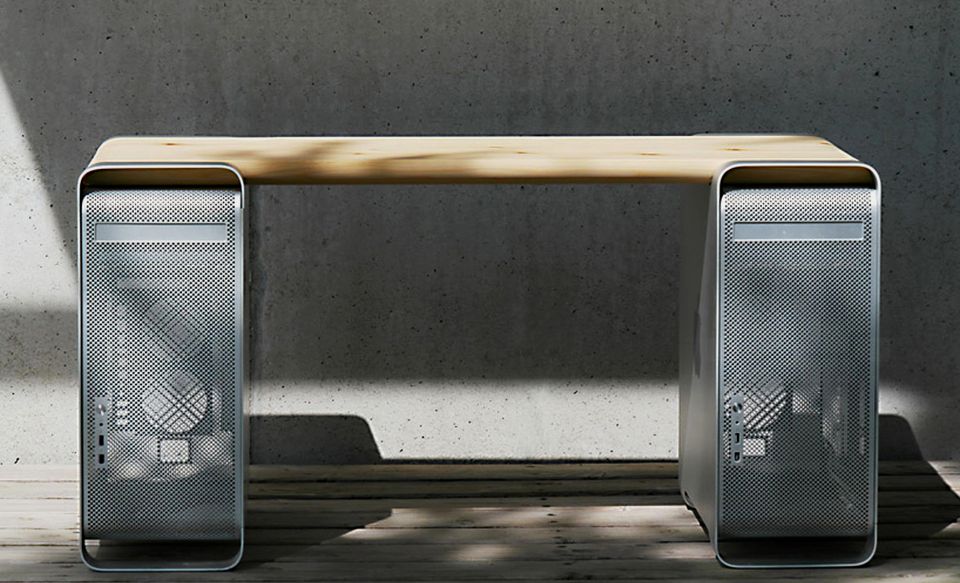 Klaus Geiger Converts Retired G5 Macs into Functional Office Furniture