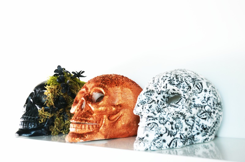 Skull, spiders, and other Halloween props are needful