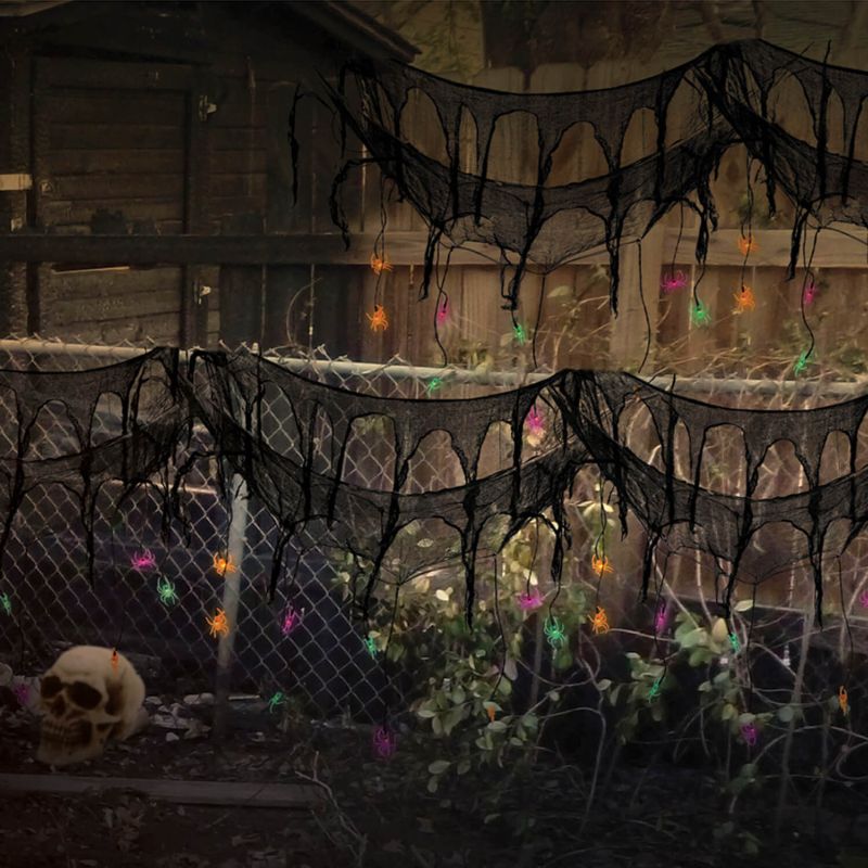 Spider web Fence decoration for Halloween