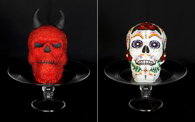 Skull cake for Halloween