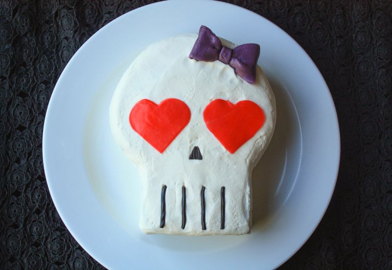 Skull cake for Halloween