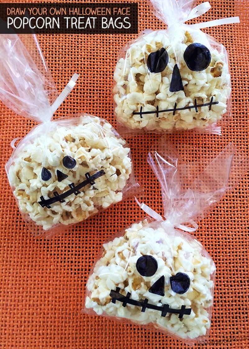 pooky Face Popcorn Halloween Treat