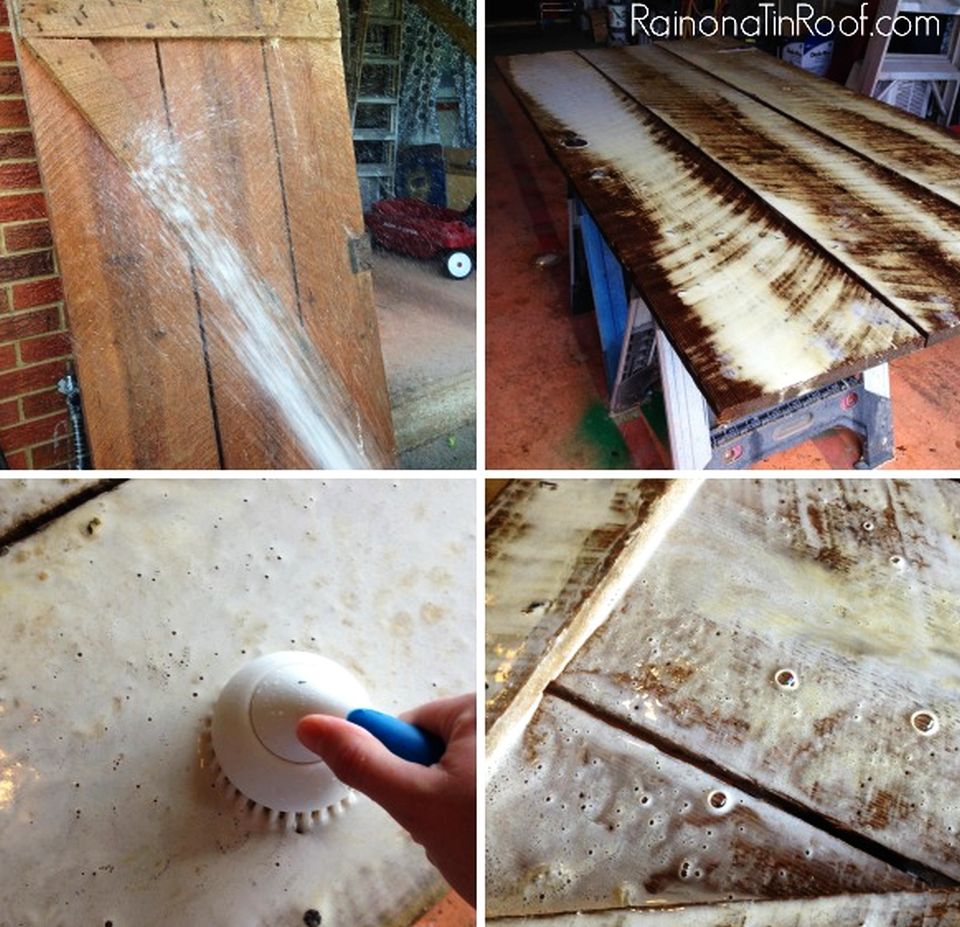 DIY Barn Picnic Table