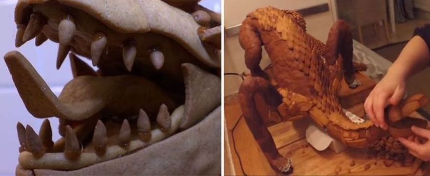 Hobbit-themed Edible Gingerbread Smaug Cake