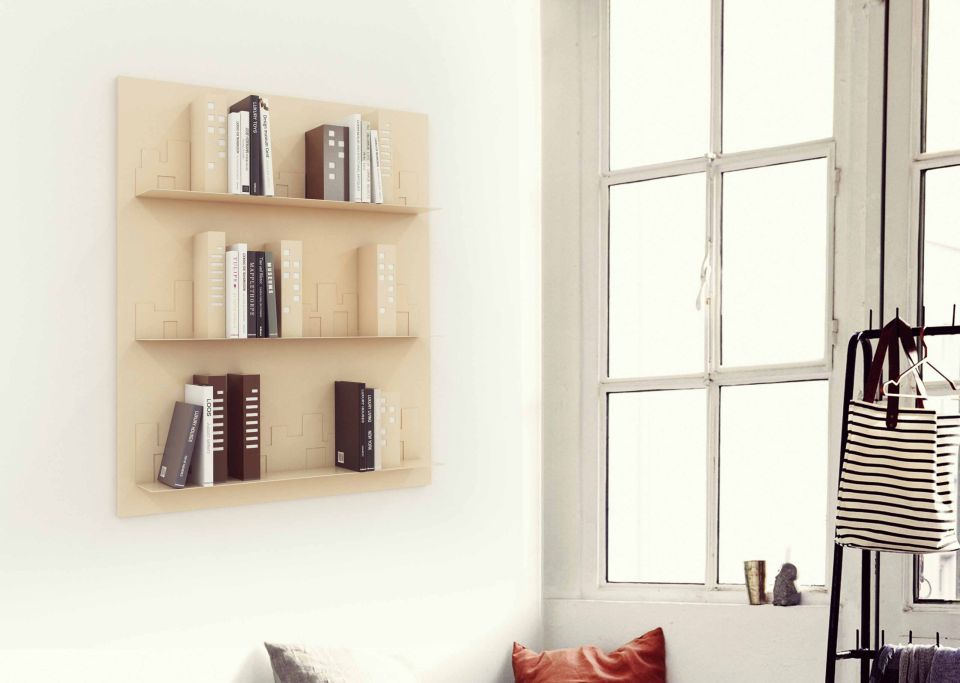 Skyline Bookshelf From Mabele Brings Skyline Of Modern City To