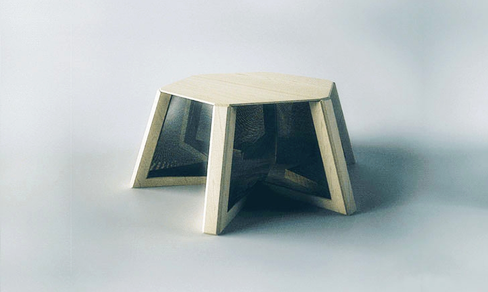 MIT’s actively transforming table by Wood-Skin at Milan Furniture Fair 2015