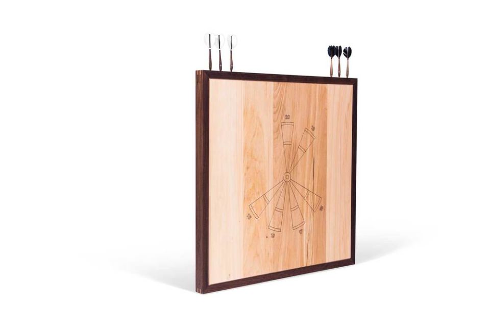 Cricket Dart frames are made from American Walnut and the board is made from Basswood