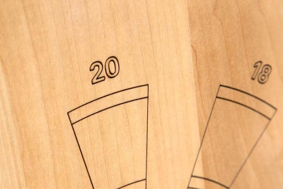 The numbers are etched with laser, to give it a clean finish