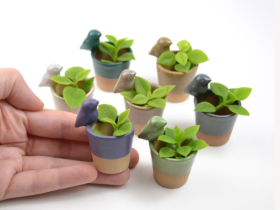 Animal-themed ceramic pots