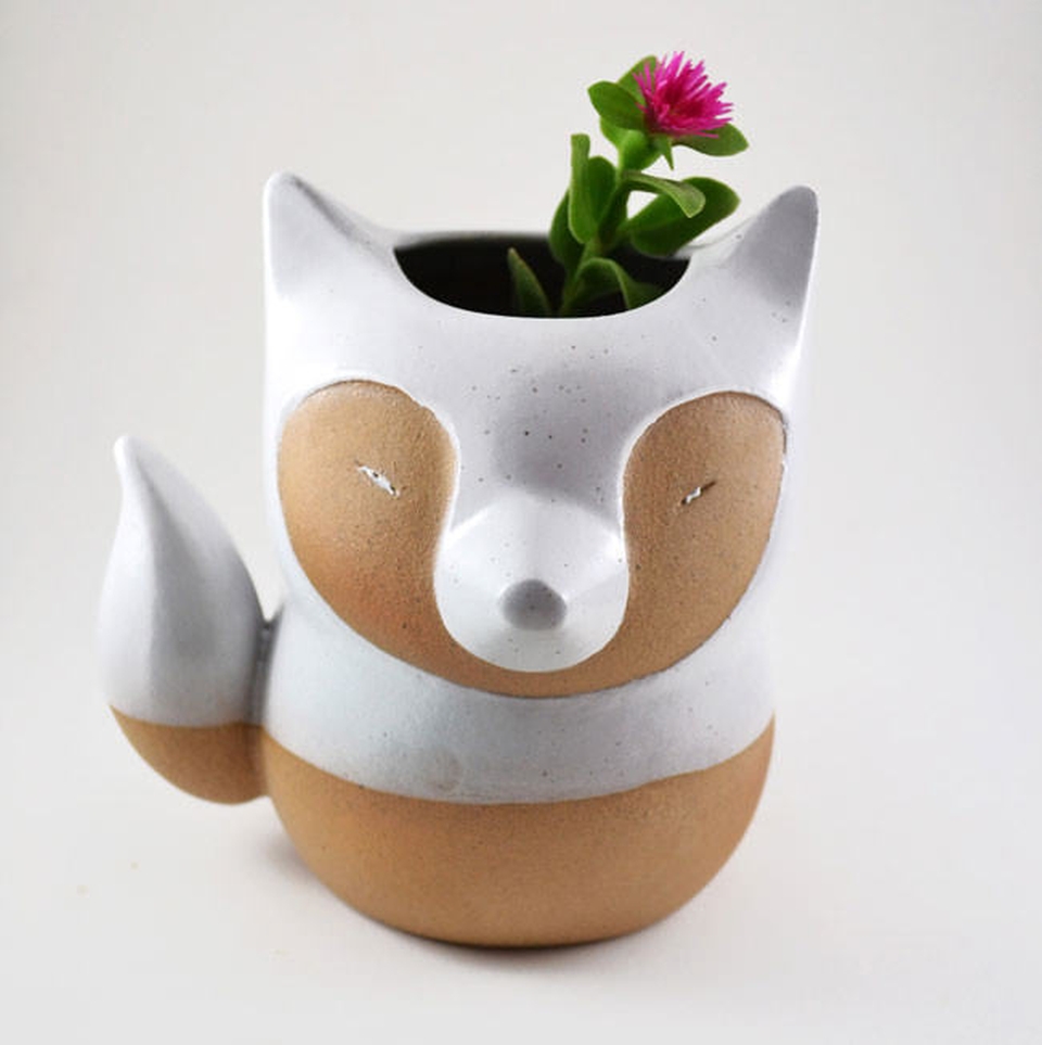 Animal-themed ceramic pots
