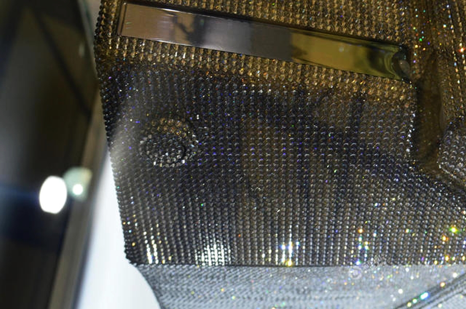 Swarovski crystal-studded toilet seat