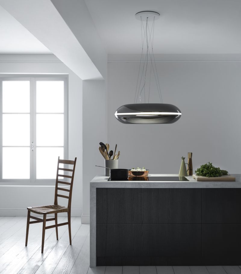 Loop steel island hood by Falmec