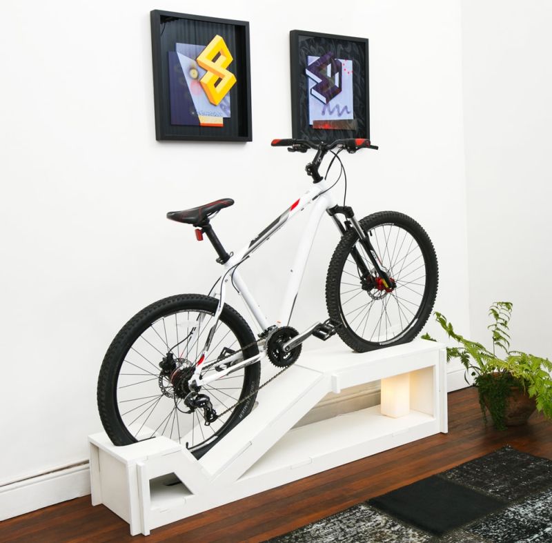 store bike on wall