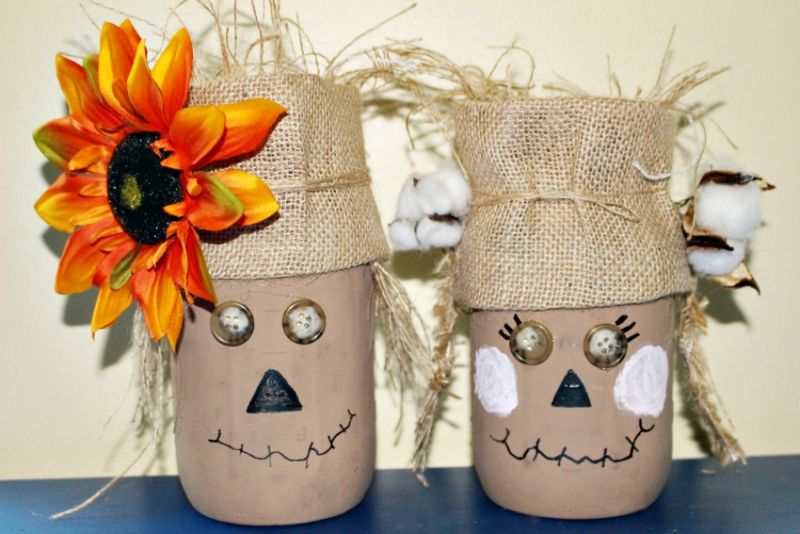Mason Jar Scarecrow