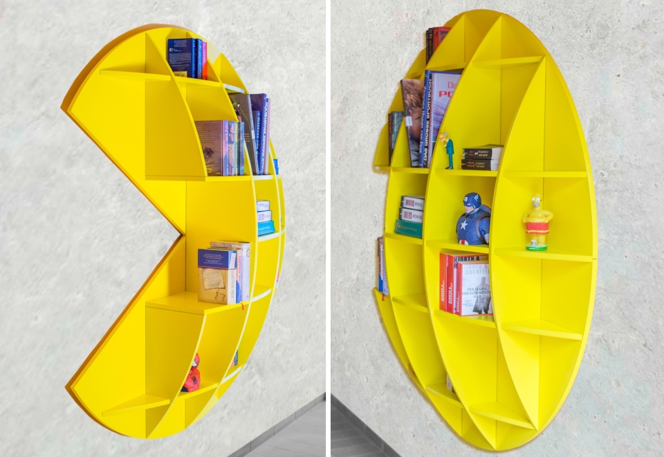 Pac-Man Bookshelf