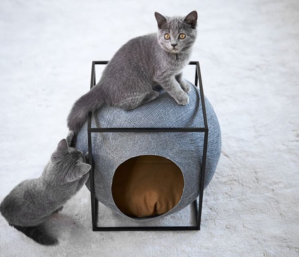 Provides cat shelter and place to sharpen their claws