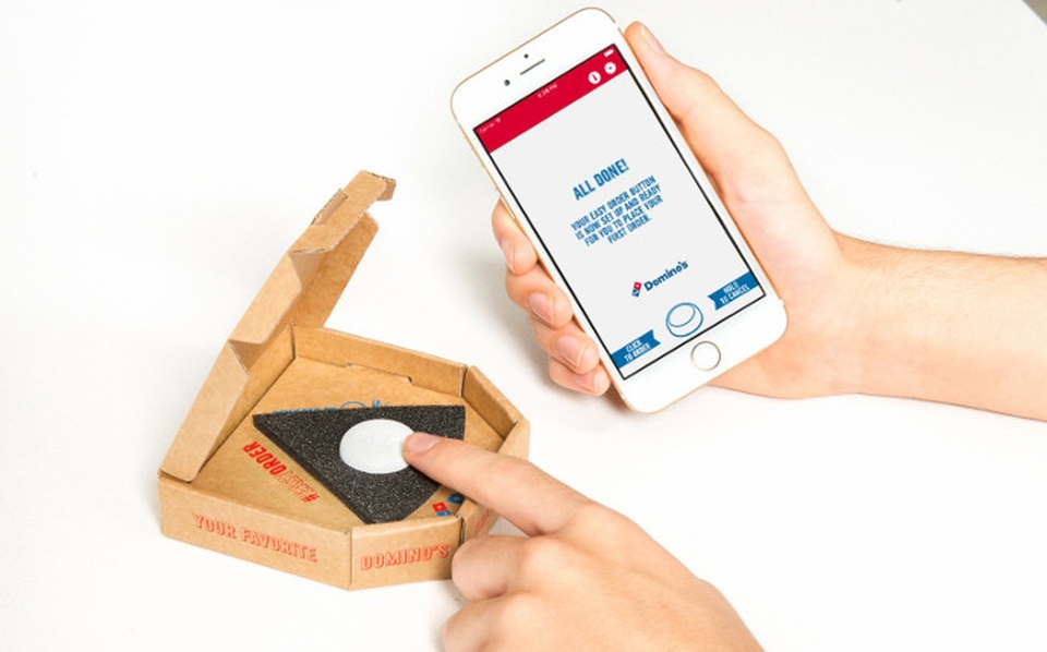 Domino’s Easy Order button