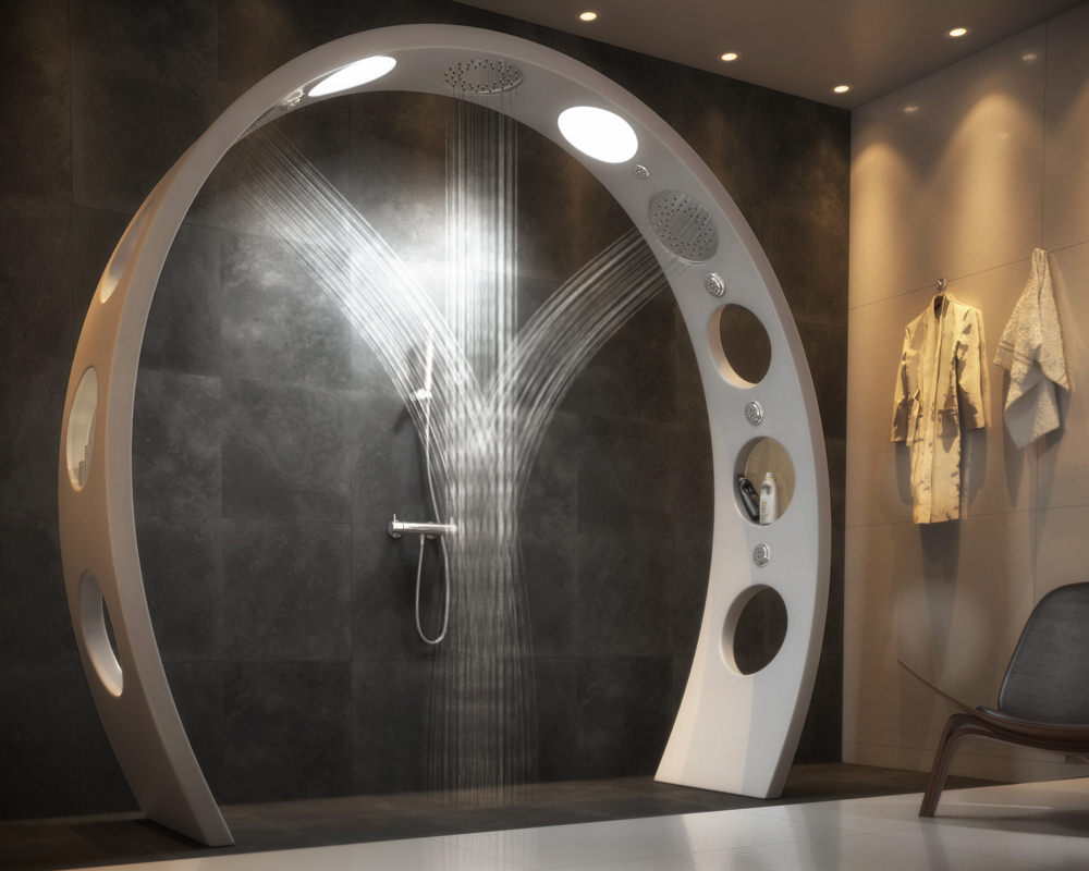 Arched Overhead Shower By Qs Supplies Arched Overhead Shower Is A Luxurious Piece Of Artwork Homecrux