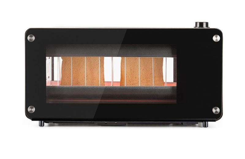 see through Transparent glass toasters
