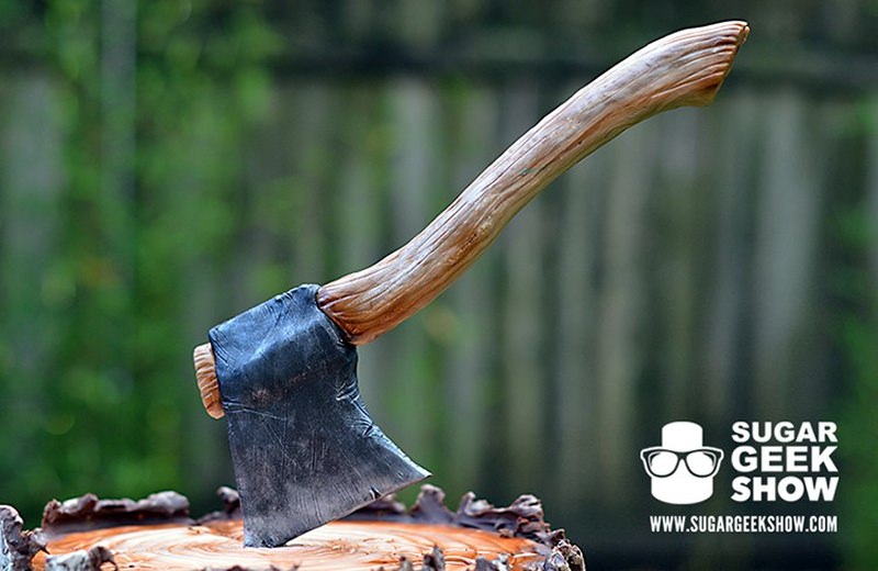 Lumberjack Tree Trunk Cake