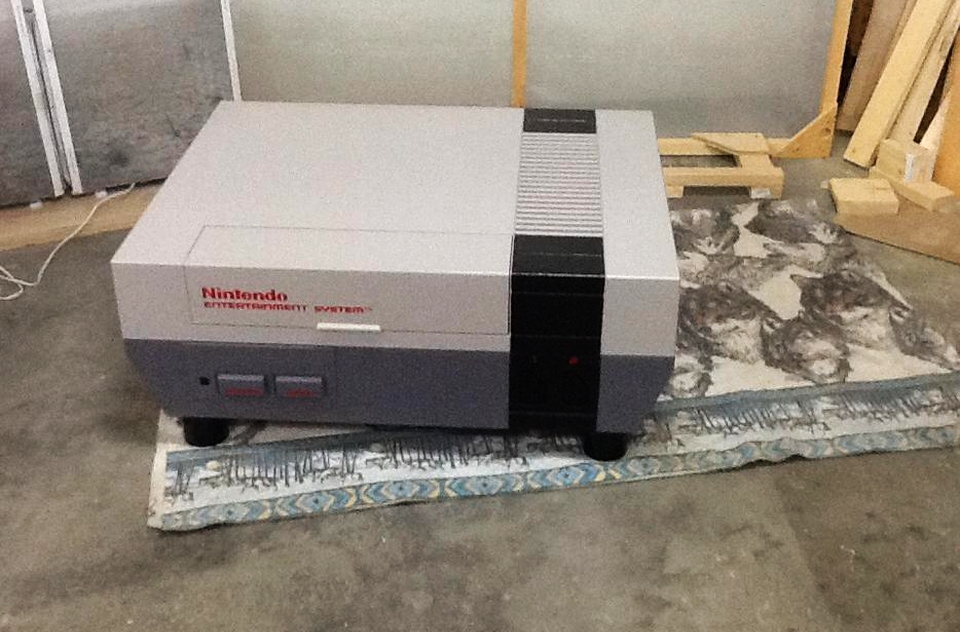 Man builds Nintendo console table to raise funds for charity