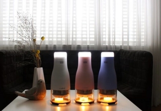 Lumir C LED lamp is powered by a small candle