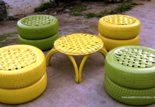 Bamboo-House-India-Recycled-Tire-Furniture