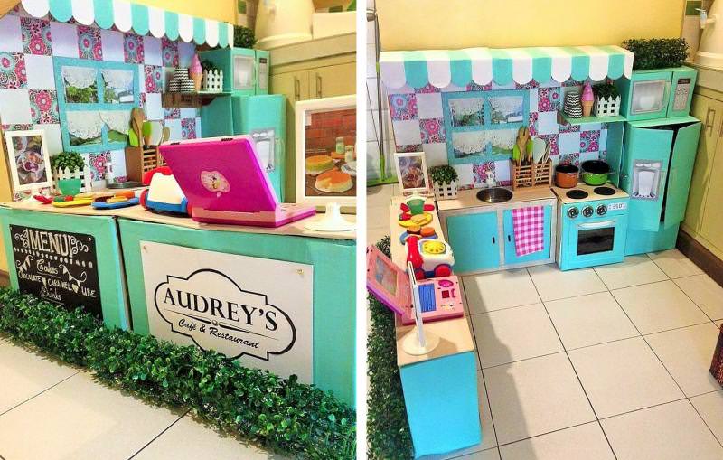 Cardboard Play Kitchen