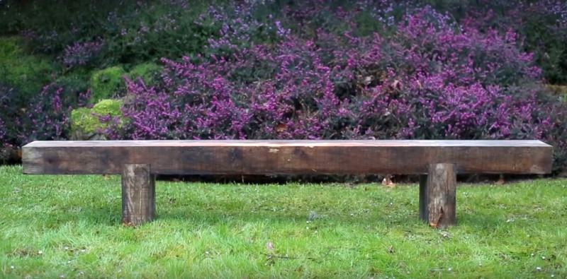 How To Build Diy Garden Bench Using Reclaimed Wooden Rail Ties
