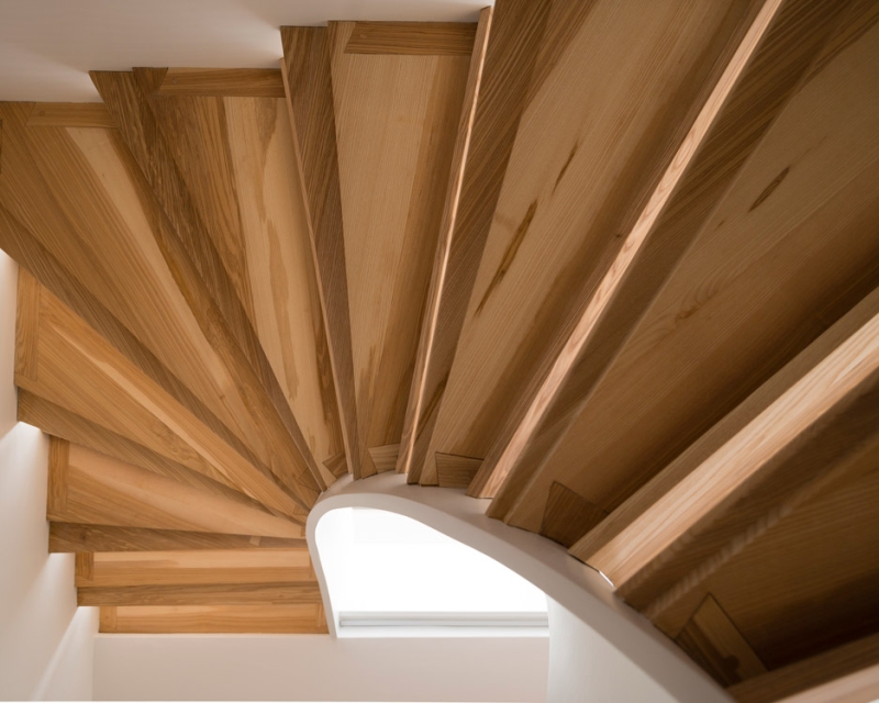 The folding staircase design as seen from the top
