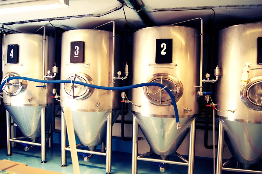 Rainwater Harvesting Tanks At De Prael Brewery In Amsterdam