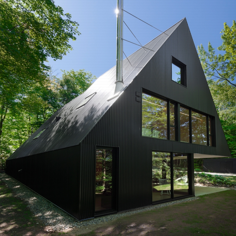 Fahouse by Jean Verville fused with nature