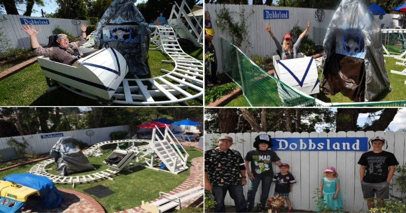 Former aerospace engineer builds mini Disneyland for his grandkids