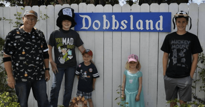 Former aerospace engineer builds mini Disneyland for his grandkids