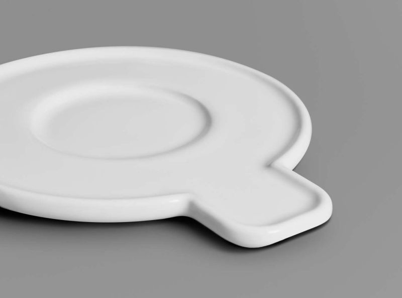 Saucer’s protruding tab make it handy
