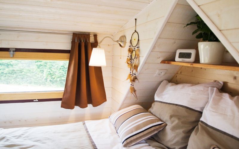 Dormer windows make the space brighter