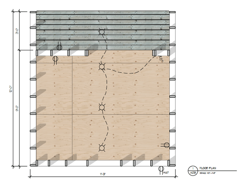 Floor plan of the structure