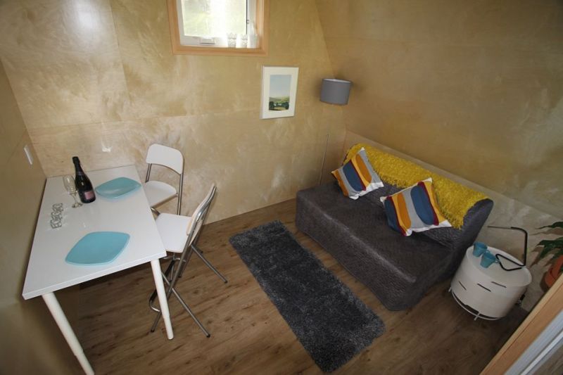 Enough space to accommodate a side table with chairs