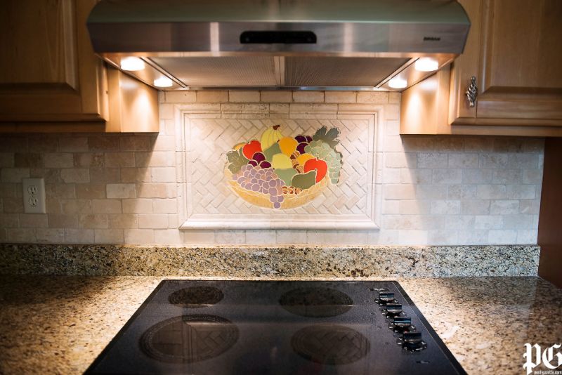 Backsplash made from tiles