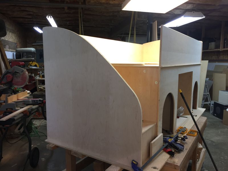 Attaching jig in the staircase
