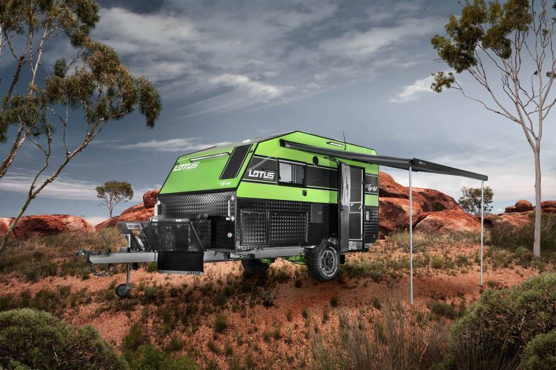 Go off road luxuriously with Lotus Off Grid caravan