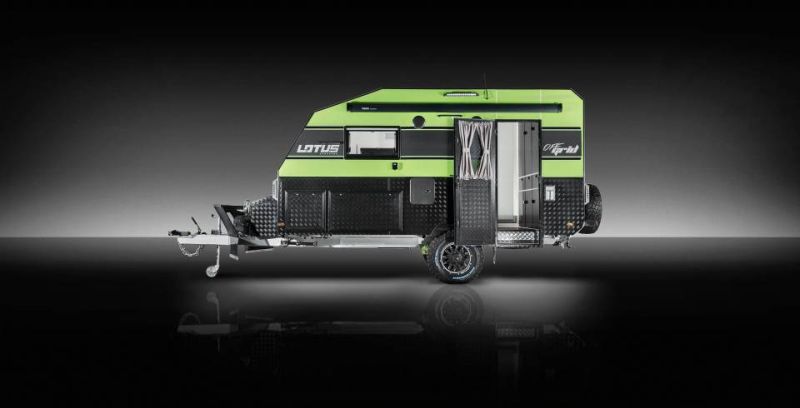 Attach your Lotus Off Grid caravan with any vehicle and go off road luxuriously