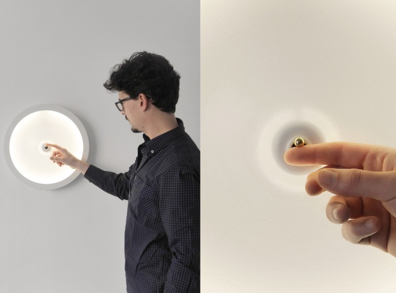 Designed in contemporary look but reveals the traditional toggle switch as its centerpiece