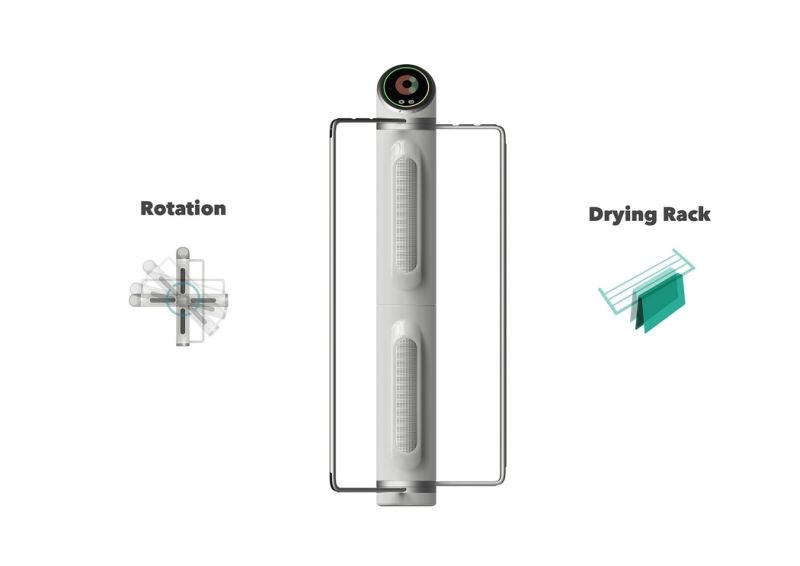 Rotating body and drying racks
